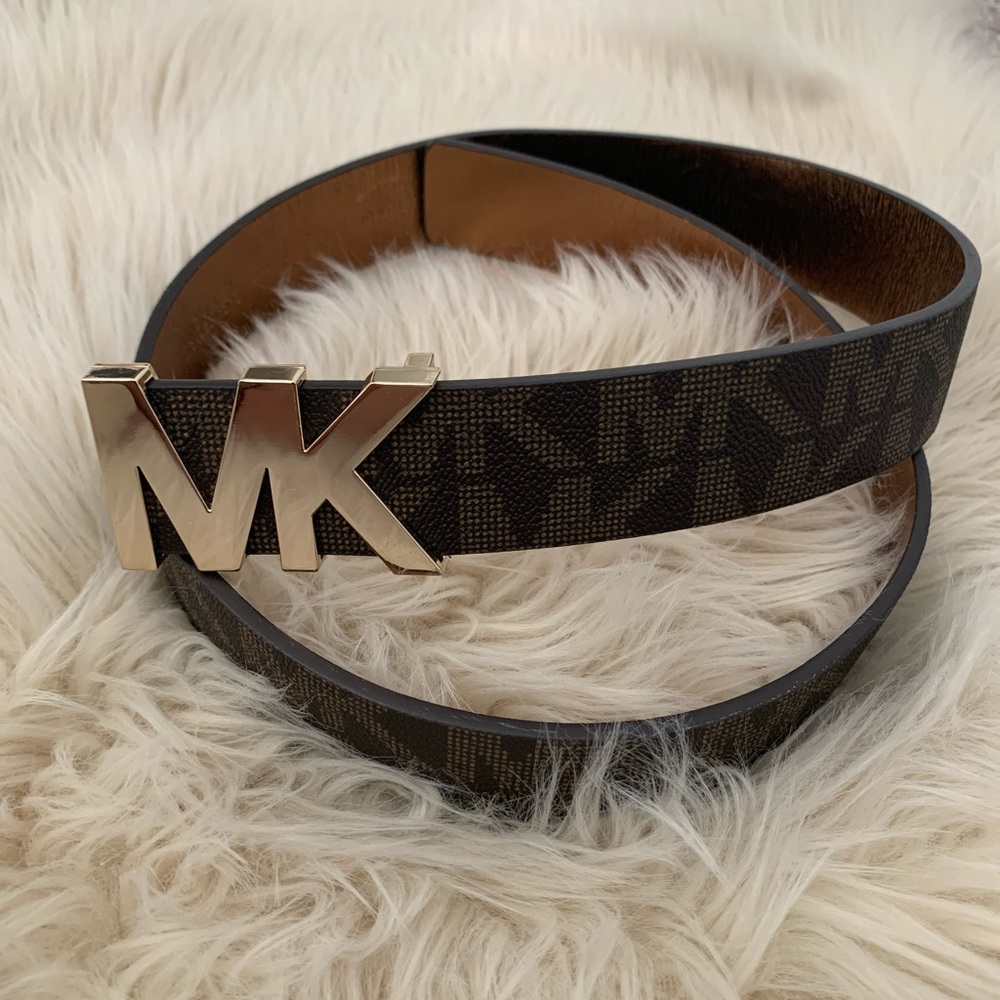 Michaels Kors Brown Logo Belt
